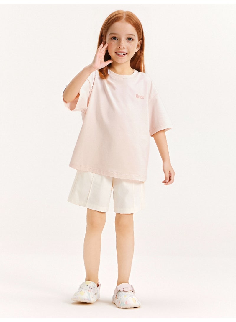 mini bala Unisex Kid Premium Soft Short - Sleeve T - Shirt, Breathable, Comfortable, Classic Crew Neck Design, Cute Logo Detail, Versatile for Daily Wear, Playdates Children's Casual Essential Top - Image 3