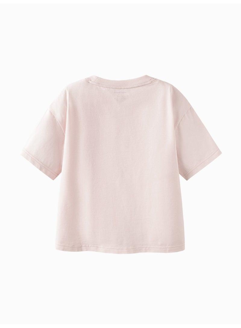 mini bala Unisex Kid Premium Soft Short - Sleeve T - Shirt, Breathable, Comfortable, Classic Crew Neck Design, Cute Logo Detail, Versatile for Daily Wear, Playdates Children's Casual Essential Top - Image 5