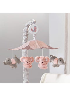 Lambs & Ivy Lambs & Ivy Calypso Pink/Gray Koala & Elephant Musical Baby Crib Mobile  - Image 4