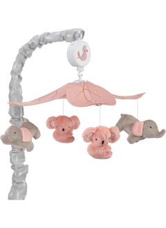 Lambs & Ivy Lambs & Ivy Calypso Pink/Gray Koala & Elephant Musical Baby Crib Mobile  - Image 1