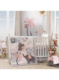 Lambs & Ivy Lambs & Ivy Calypso Pink/Gray Koala & Elephant Musical Baby Crib Mobile  - Image 5