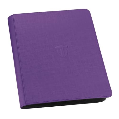 TCGUARD Toploader BinderHolds 216 Toploaders9 Pocket Top Loader Binder with Sleeves for 3x4 Rigid Toploaders Hard CasesTop loader Binders for TCG MTG Card Binder Trading Cards BinderPurple - Image 1