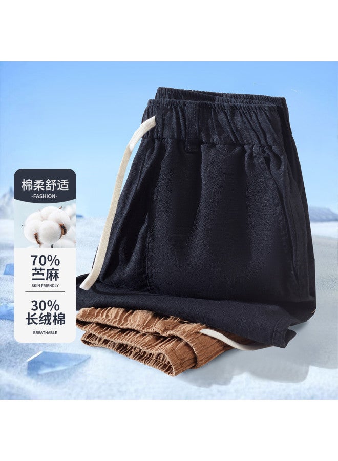 FOLUNSI men's Casual Shorts 2025 Loose Fit Mid-length Straight Leg Pants For Men - Image 2
