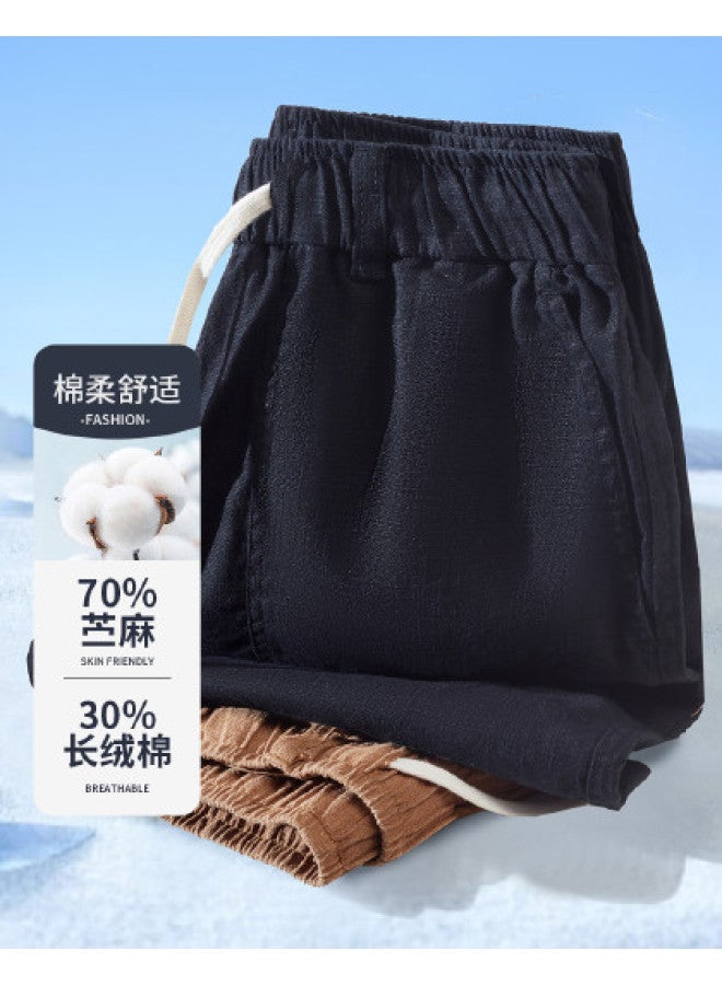 FOLUNSI men's Casual Shorts 2025 Loose Fit Mid-length Straight Leg Pants For Men - Image 1