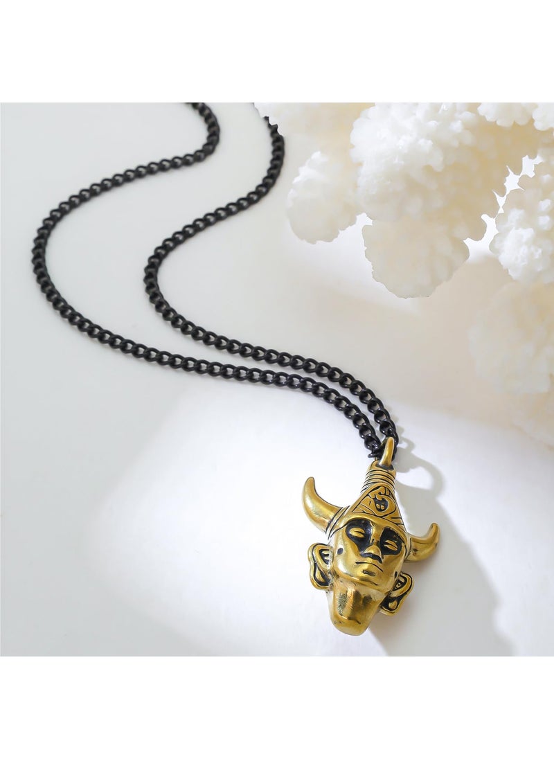 Niche-Finds Niche-Finds Supernatural Inspired FULL 3D Samulet Dean's Amulet STAINLESS STEEL Protective Deans Necklace Deans Pendant Dean Winchester Mask Two Sideed  - Image 2