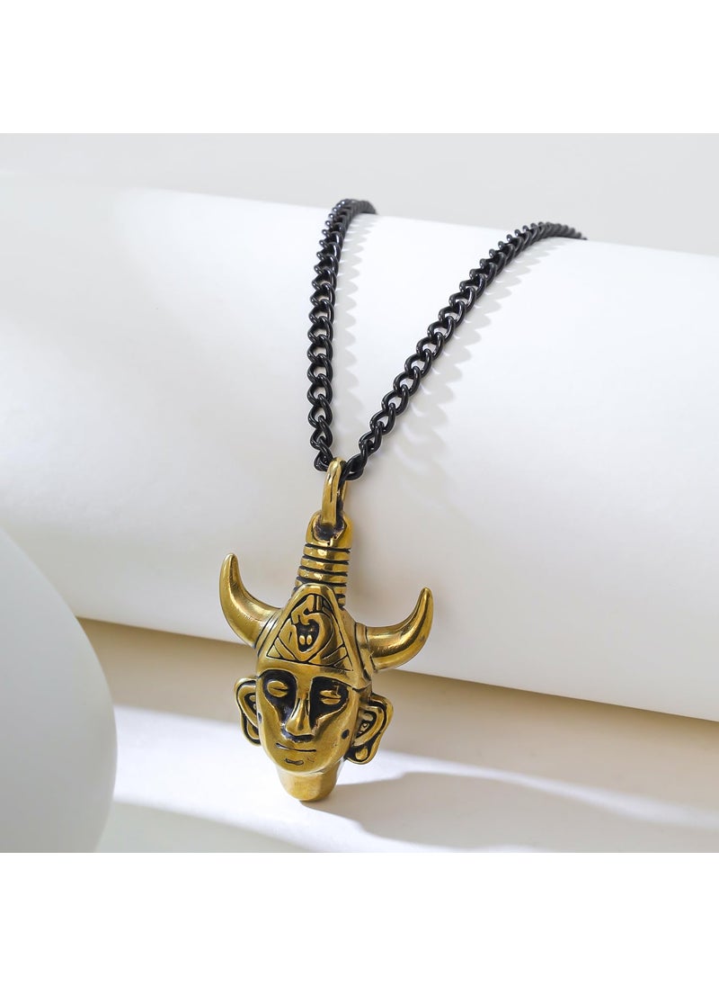 Niche-Finds Niche-Finds Supernatural Inspired FULL 3D Samulet Dean's Amulet STAINLESS STEEL Protective Deans Necklace Deans Pendant Dean Winchester Mask Two Sideed  - Image 3