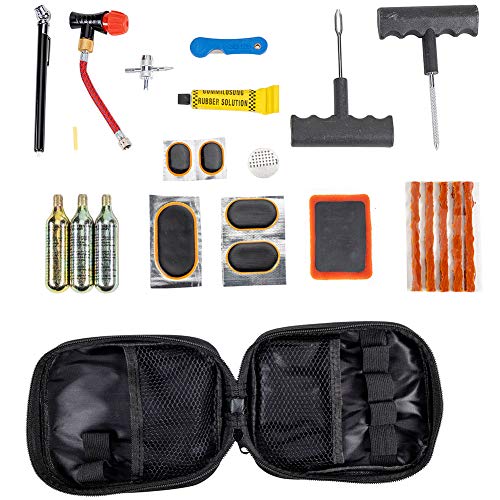 Pit Posse PP3167 Motorcycle Tire Repair Kit with Co2 Inflator and Cartridges for Tube and Tubeless Tires, Emergency Roadside Kit, Flat Tire Accessories for Easy Repair - Image 3