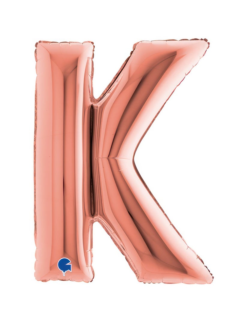 GRABO 40" Foil Balloon Letter K Rose Gold  - Image 1