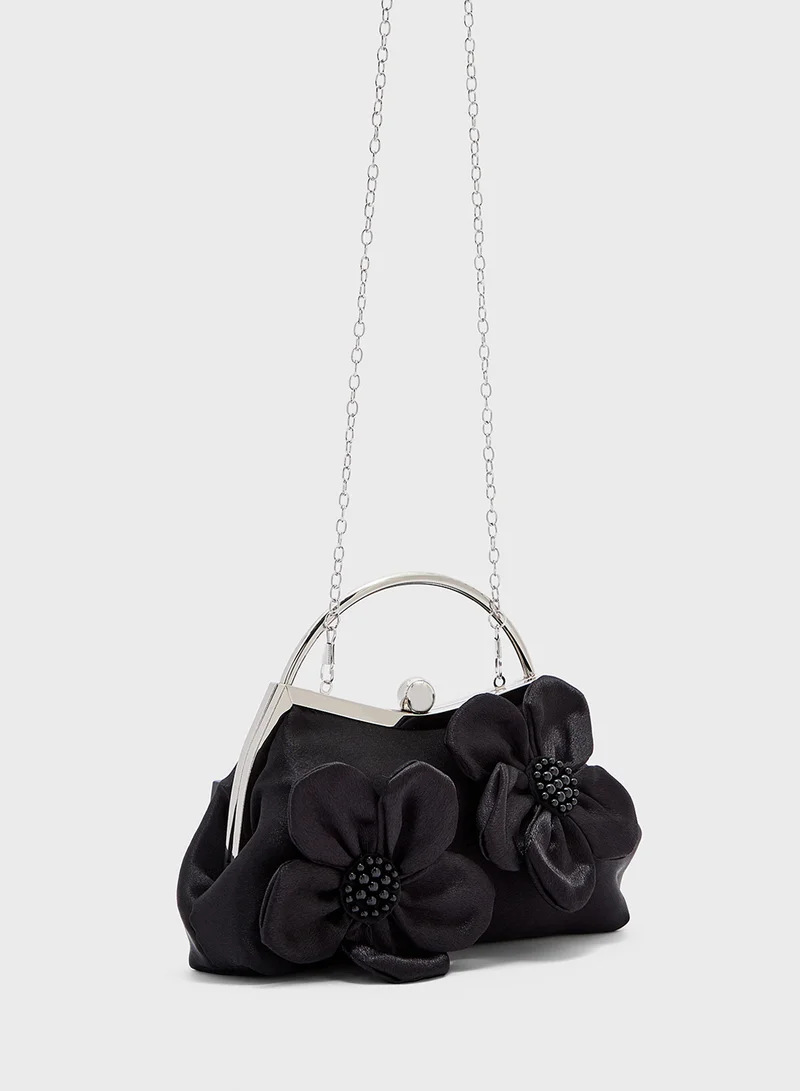 جينجر بوتيك Oversized Floral Clutch Bag