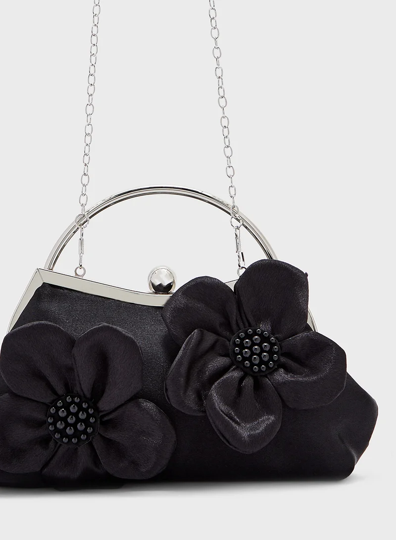 جينجر بوتيك Oversized Floral Clutch Bag