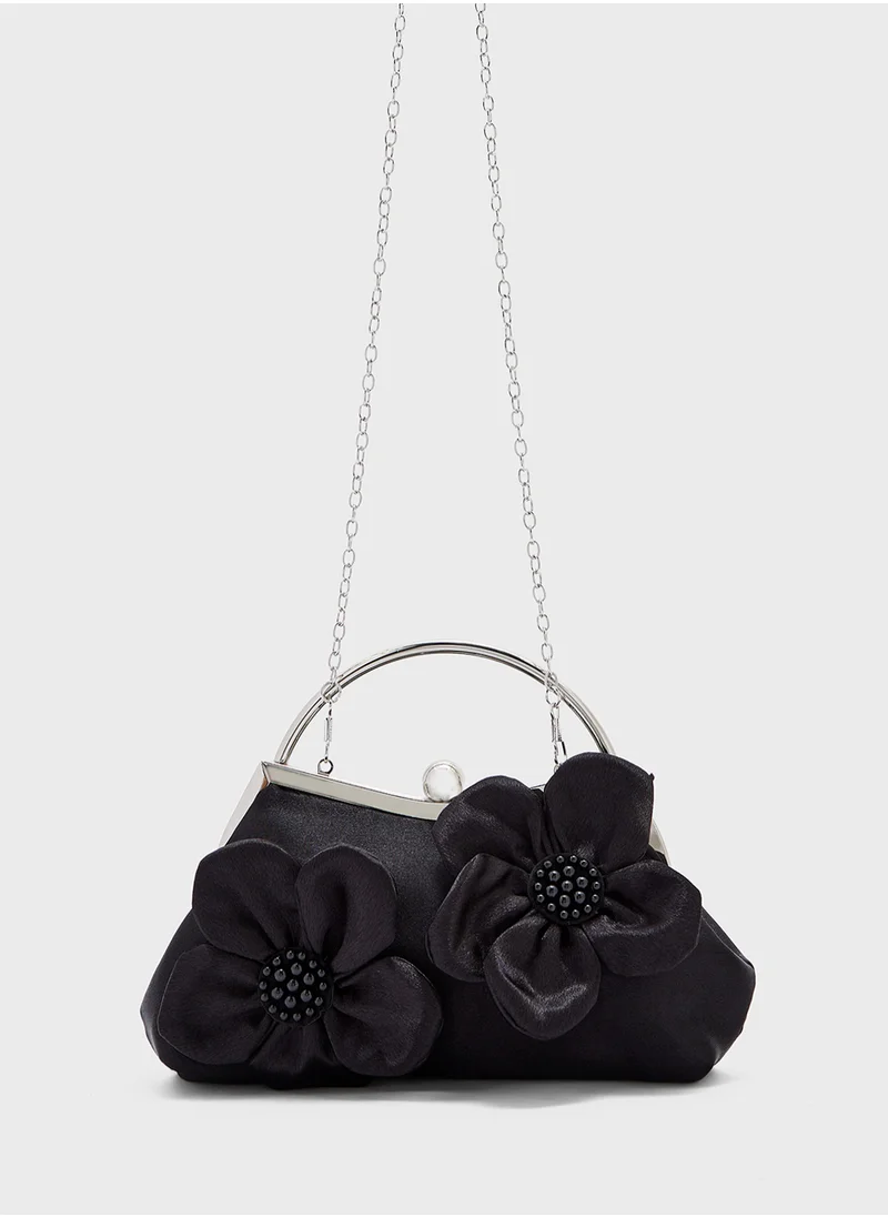 Ginger Boutique Oversized Floral Clutch Bag