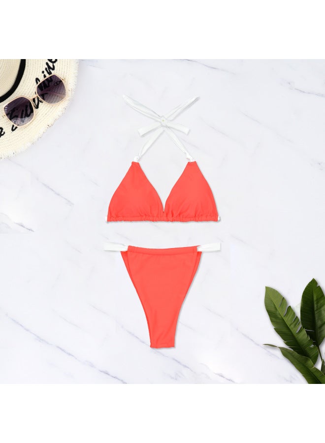 Miracle Garment  Europe And The United States Lace-up Three-point Bikini Gathered Ladies High-end 5073