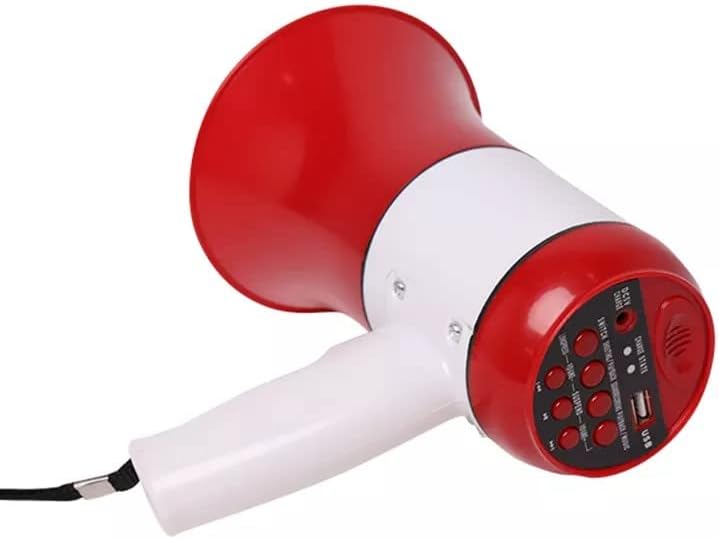 20W Handheld Bullhorn Loudspeaker â€“ Rechargeable Battery & USB Charger Included