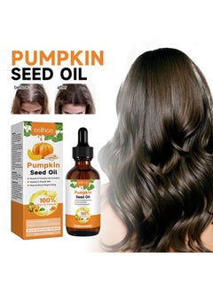 EELHOE Pumpkin Seed Oil, Organic Pumpkin Oil for Hair Growth, Pure Cold Pressed Hair Oil Nourishes Dry Damaged Hair and Moisturizes Skin, Pumpkin Essential Oil for Face Skin Care Hair Loss Treatment-60ml  - Image 3