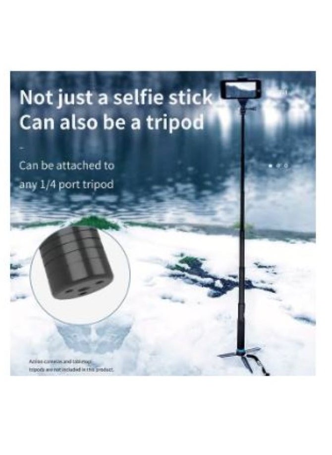TELESIN Ultra Long Selfie Stick Pole- 3M/118 Inch Carbon Fiber Lightweight Waterproof Extendable Handheld Monopod for GoPro Max Hero 11 10 9 8 7 6 5 Insta360 X2 X3 DJI Action 2 3 AKASO 360 Camera