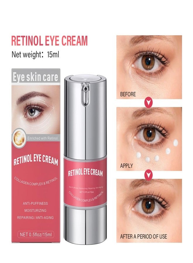 paminify Retinol Eye Cream for Dark Circles and Puffiness, Anti Aging Under Eye Cream Reduce Wrinkles Fine Lines, with Collagen and Hyaluronic Acid,Smooth and Hydrate,Suitable for Sensitive Skin - Image 2