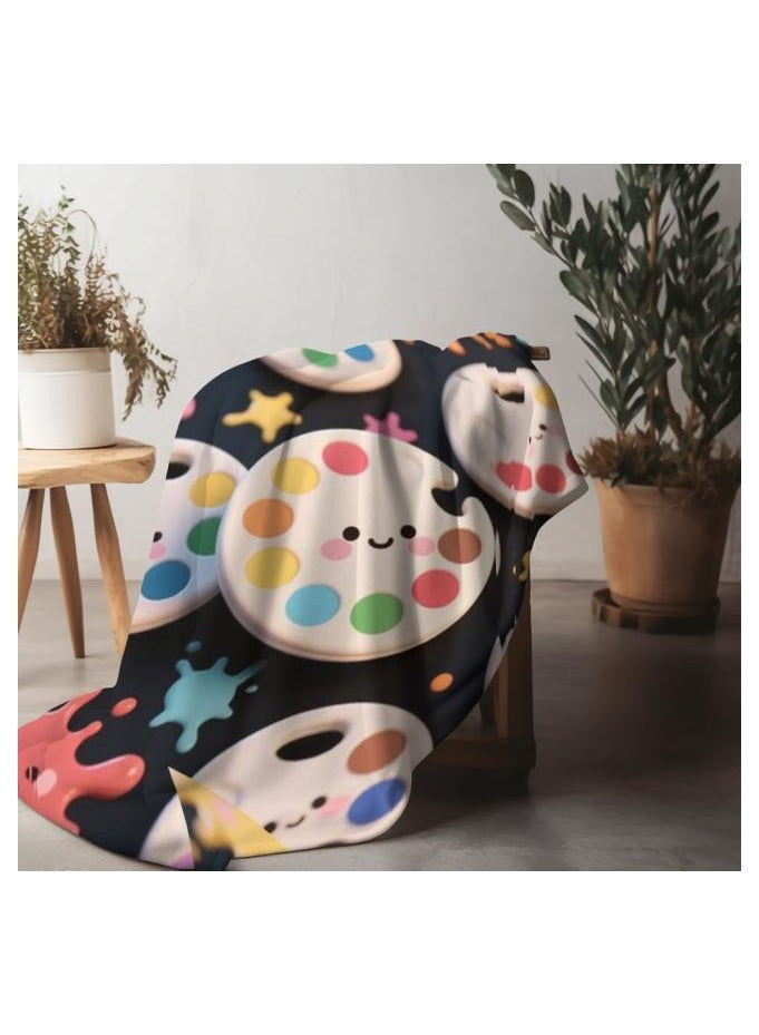 عام بطانية رقيقة من الفانيلا الكرتونية للأطفال أو الطلاب (دافئة ومريحة ومناسبة للنوم والألعاب) 100 سم * 150 سم - 334 - Image 1