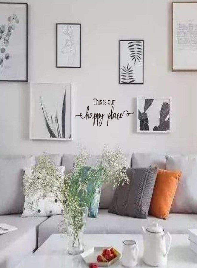 MOVANKRO This is Our Happy Place - Carved Letters Sweet Words Wall Decals Vinyl Art Words Home Décor - Image 3