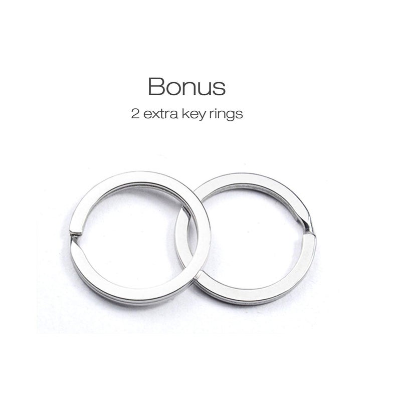 Lancher Key Chain with (2 Extra Key Rings and Gift Box) Heavy Duty Car Keychain for Men and Women - Black - Image 4