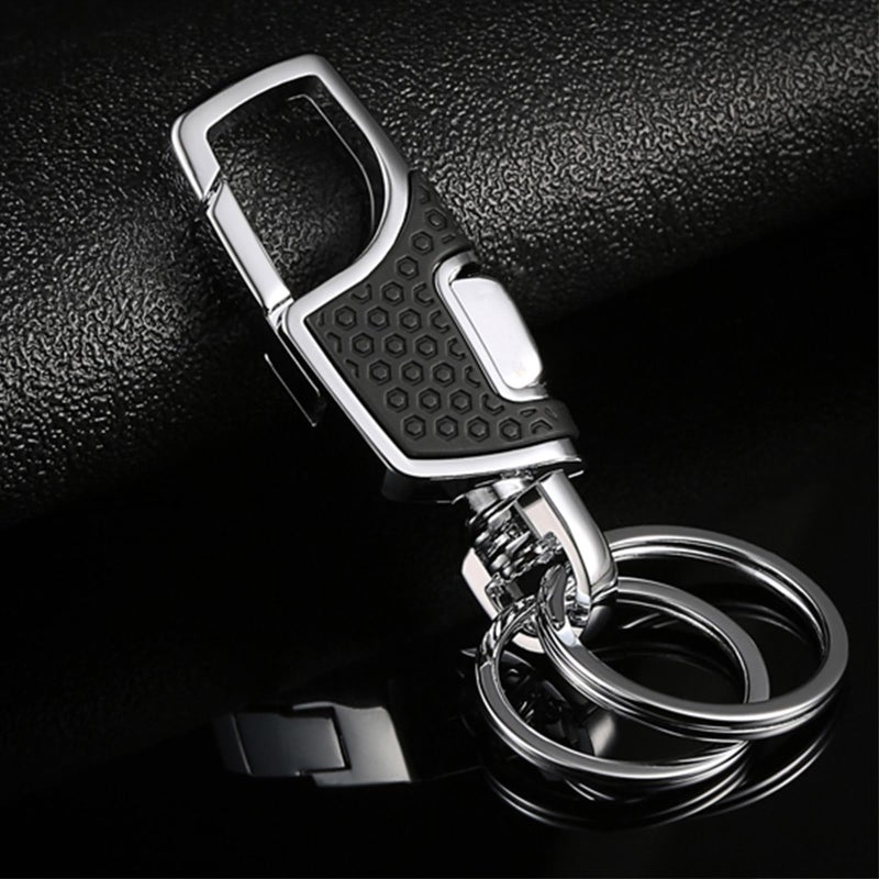 Lancher Key Chain with (2 Extra Key Rings and Gift Box) Heavy Duty Car Keychain for Men and Women - Black - Image 5