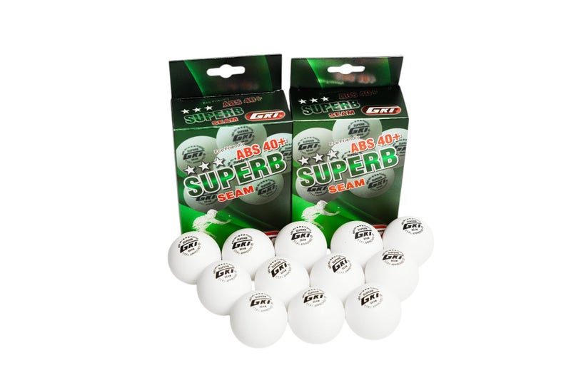 GKI Plastic Superb Tennis Ball (White, 40+) Standard Size, Pack of 12 - Image 2