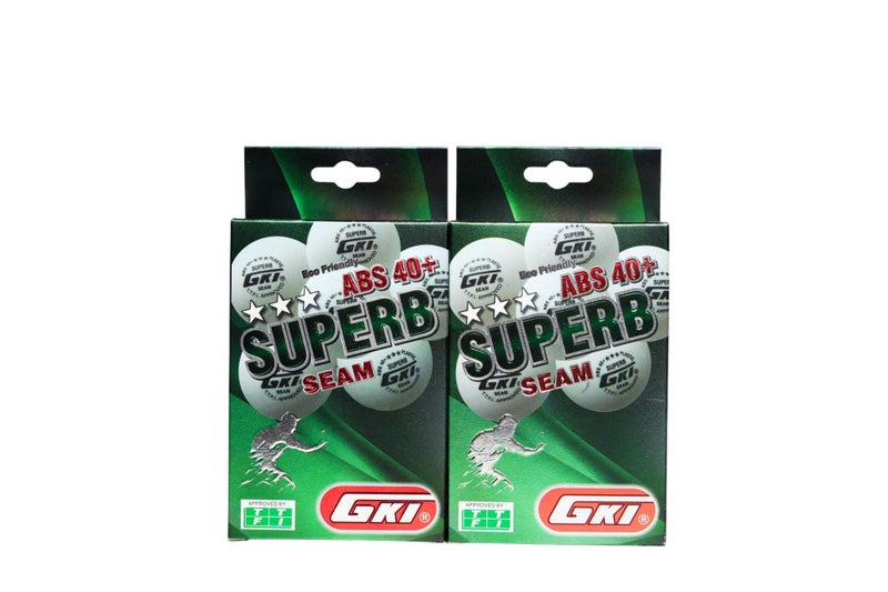 GKI Plastic Superb Tennis Ball (White, 40+) Standard Size, Pack of 12 - Image 1