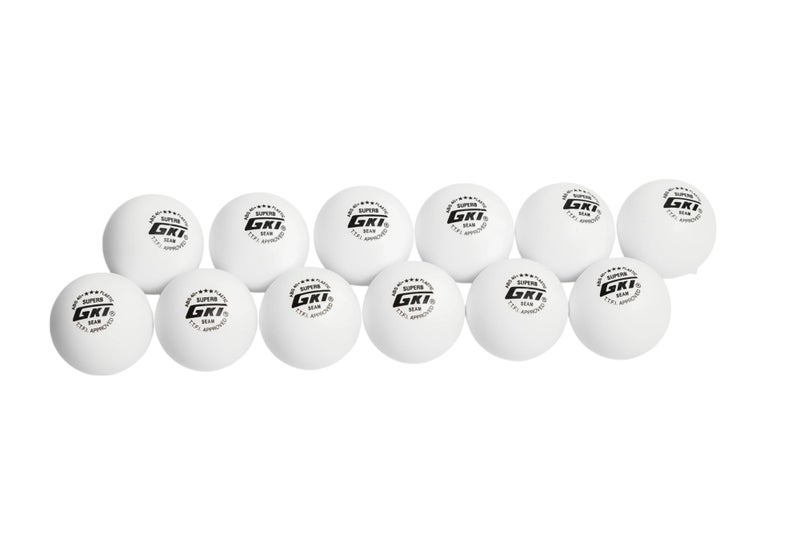 GKI Plastic Superb Tennis Ball (White, 40+) Standard Size, Pack of 12 - Image 3