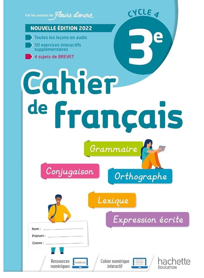 Cahier de Français cycle 4/3e - cahier d'activités - Ed. 2022