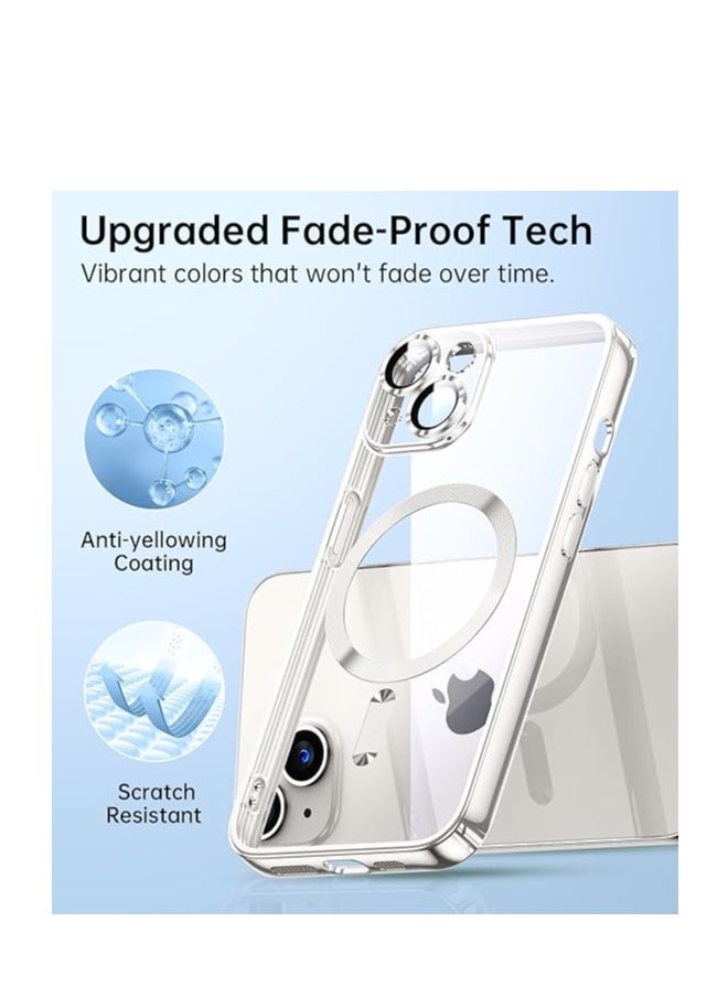 ELTRAZONE - ELTRAZONE Magnetic Clear Case for iPhone 14 Plus - Shockproof, Anti-Scratch, with Camera Lens Protector and Mag-Safe Compatibility - Image 1