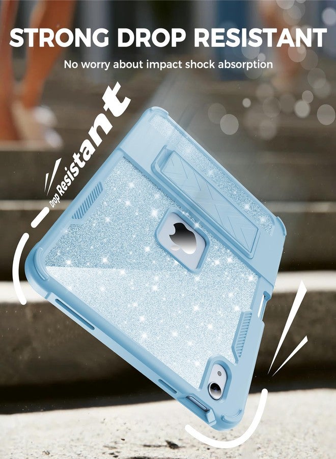 INFILAND Kids Case for iPad A16 11 inch 11th Generation,iPad 10th Generation Case 10.9 Inch, Heavy Duty Shockproof Protective Cover with Kickstand, Glitter Cute Shell for Girls, Women (Blue) - Image 4