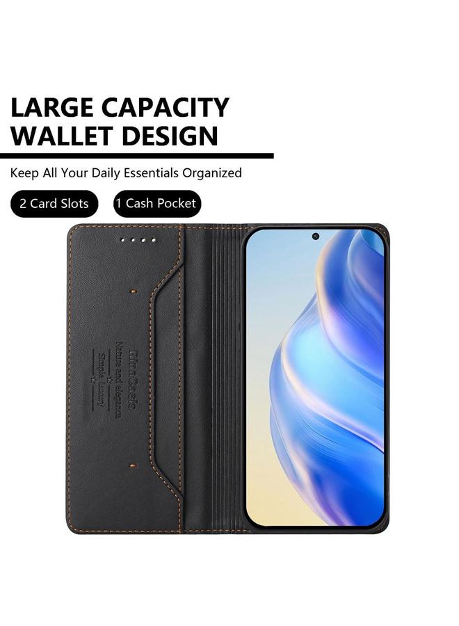 S-TOP Case For Honor 400 Lite RC01 Dual-Folded Magnetic Suction RFID Leather Phone Case - Image 3