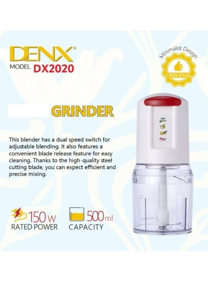 Denx Electric Meat And Onion Grinder, Capacity 500 Ml, Power 150 Watts - Image 2