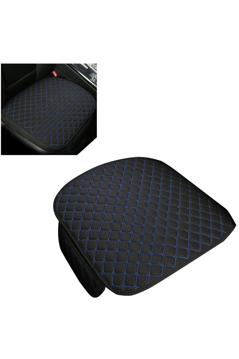 Car Seat Cover, 19 inch x 20 inch Breathable Linen CAR Seat Cushion, Anti-Slip Driver Seat Pad with Storage Pouch, Universal Front Seat Covers Protector for Cars Trucks (Black) - Image 1