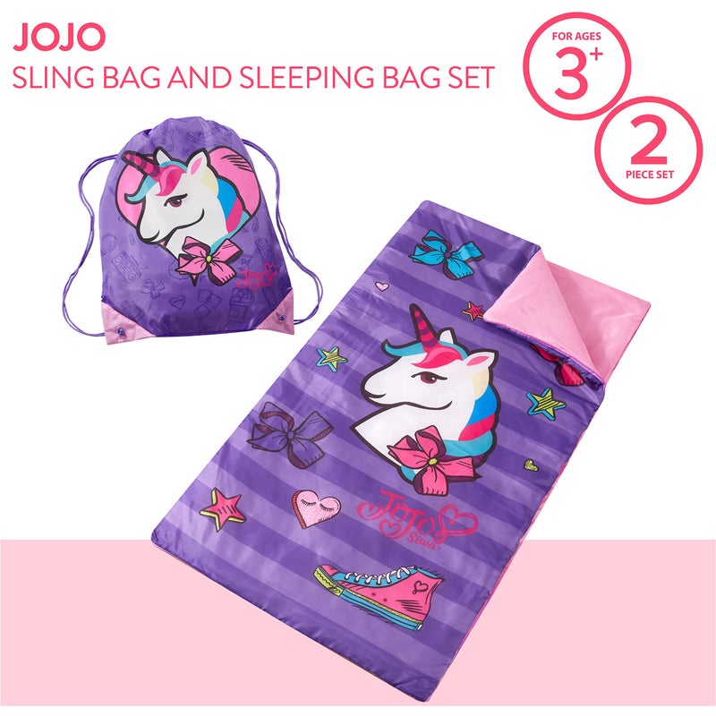 Idea Nuova Jojo Siwa Rainbow Unicorn Themed Sling bag Slumber Set - Image 3