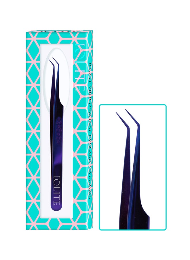 IOLITE Lash Tweezer Professional Stainless Steel Curved Precision Tweezers for Eyelash Extensions, Volume Lashes, Electronics, Laboratory Work, Jewelry-Making,Crafting,Soldering, 2D-3D False Lashes, Nail Art - Image 2