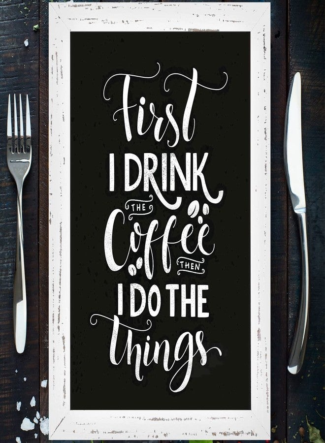 Umtiti Magnetic Surface Chalkboard, 8.7" * 12.6", Vintage White Wood Frame，Wall Black Board to Use at Home, Office, and Restaurant Sign，Chalkboard-WH2232-US - Image 5