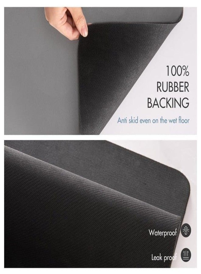 VEZPAX حصيرة تجفيف الأطباق للمطبخ - حصيرة تجفيف كبيرة ماصة للماء للأواني والأطباق والأكواب وغيرها، حل سريع الجفاف لسطح العمل (40 × 30 سم) - Image 3