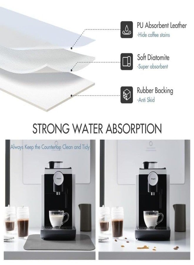 VEZPAX حصيرة تجفيف الأطباق للمطبخ - حصيرة تجفيف كبيرة ماصة للماء للأواني والأطباق والأكواب وغيرها، حل سريع الجفاف لسطح العمل (40 × 30 سم) - Image 5