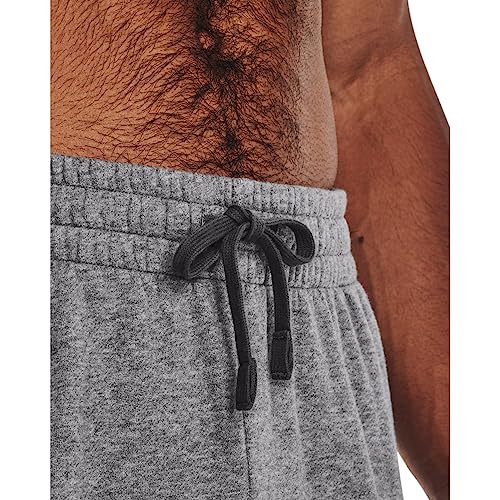 Under Armour Men's Rival Fleece Joggers, (025) Castlerock Light Heather / / White, Small - Image 4