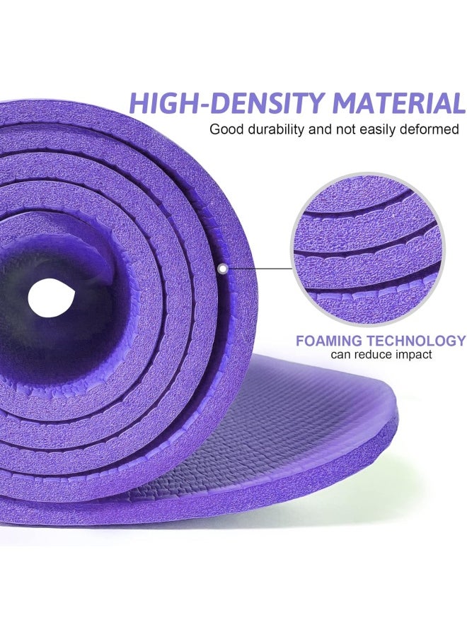 SKY-TOUCH Yoga Mat Non Slip, Yoga Mat with Strap Included 10mm Thick Exercise Mat Ideal for HiiT, Pilates, Yoga and Many Other Home Workouts  - Image 2