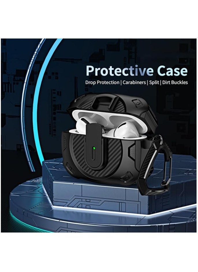 Case Compatible with AirPods Pro 2 Generation with Keychain, [Front LED Visible]Military Hard Shell Protective Armor for AirPods Pro 2 Cover(Black) - pzsku/Z508128E9C3DB0DDA4830Z/45/_/1719209825/b93f2685-8721-44e6-b479-841550b66685