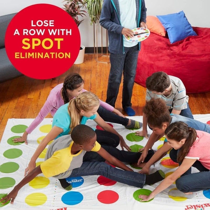 ZAMZIN Twister Classic Board Game for Kids & Adults, Fun Party Game for 2+ Players, Indoor/Outdoor Use, Includes Spinner and Large Play Mat, Safe & Durable, for Kids Age 6+, Educational - Image 5
