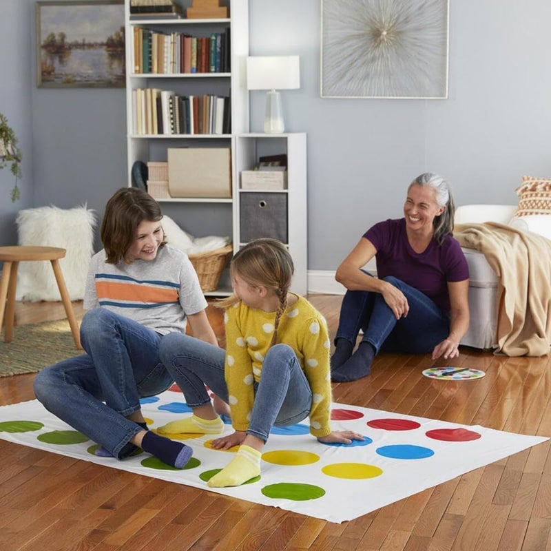 ZAMZIN Twister Classic Board Game for Kids & Adults, Fun Party Game for 2+ Players, Indoor/Outdoor Use, Includes Spinner and Large Play Mat, Safe & Durable, for Kids Age 6+, Educational - Image 2