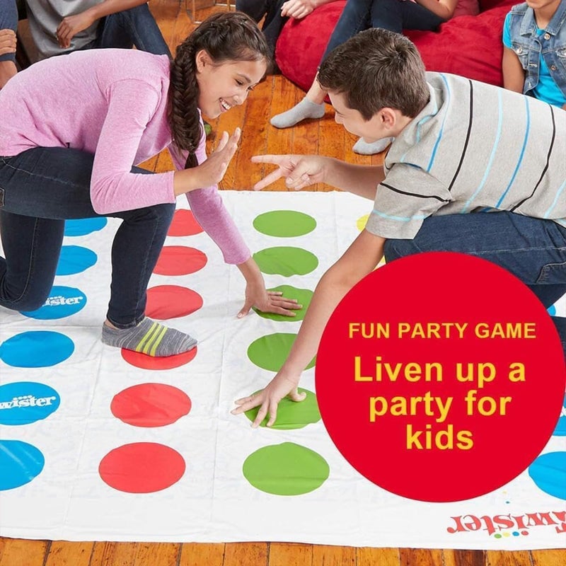 ZAMZIN Twister Classic Board Game for Kids & Adults, Fun Party Game for 2+ Players, Indoor/Outdoor Use, Includes Spinner and Large Play Mat, Safe & Durable, for Kids Age 6+, Educational - Image 4