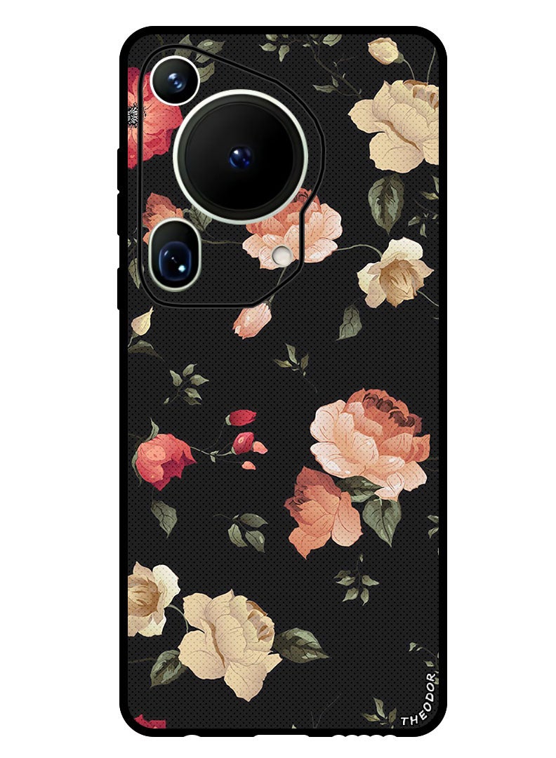 Theodor Protective Case Anti Scratch Shock Proof Bumper Cover For Huawei Pura 70 Ultra Colourful Lotus - Image 1