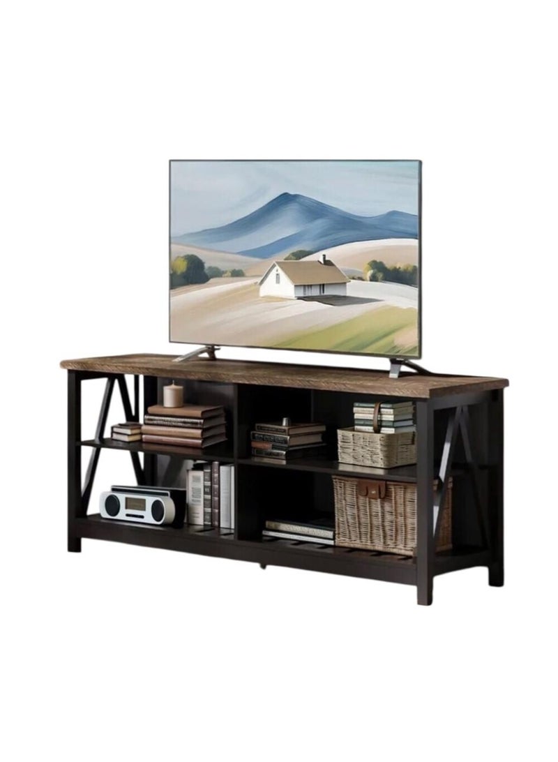 TV Stand Up To 55 Inch, Media Entertainment Center Table, TV Stand with Open Shelves for Living Room