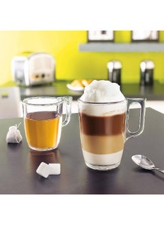 Luminarc 6-Piece Heat-Resistant Tempered Glass Nuevo Mug Set Clear 320ml N1195  - Image 3