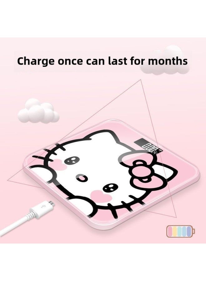 Electronic Scale Weighing Scale Accurate And Durable Cute Internet Popular Charging Special Female Student Dormitory Home Body Fat Scale-Specifications:Standard-Color:Cute Kt Weight Scale (upgraded Charging Model)  - Image 5