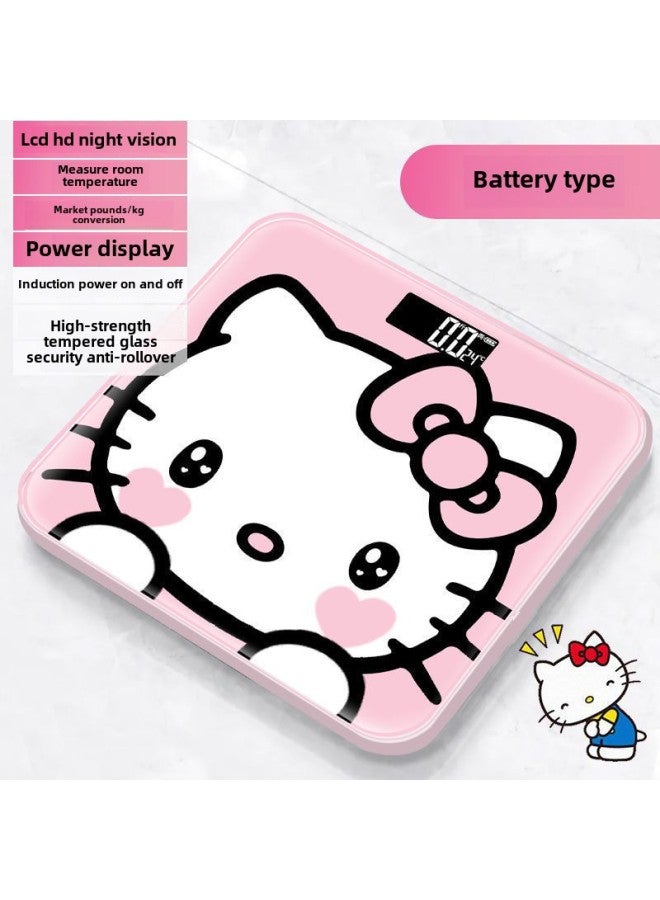Electronic Scale Weighing Scale Accurate And Durable Cute Internet Popular Charging Special Female Student Dormitory Home Body Fat Scale-Specifications:Standard-Color:Cute Kt Weight Scale (upgraded Charging Model)  - Image 3