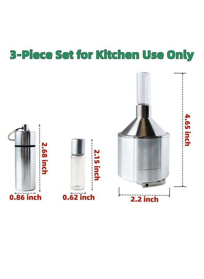 MuYuDaDi Spice Grinder【Silver】For Kitchen Use Only - Image 4